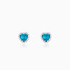 Silver Titanic Heart Of The Ocean Studs