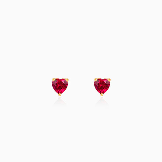 Gold Loving in Red Studs