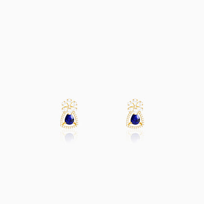 Golden Forever In Blue Earrings