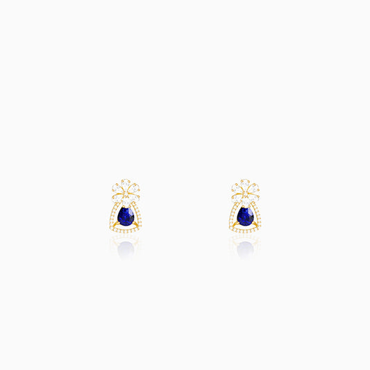 Golden Forever In Blue Earrings