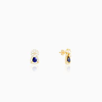 Golden Forever In Blue Earrings