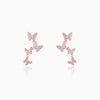 Rose Gold Wavering Wings Earrings