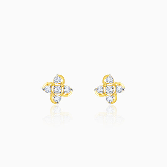 Gold Floral Dream Diamond Earrings