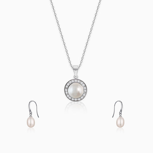 Silver Never Enough Pearls Set