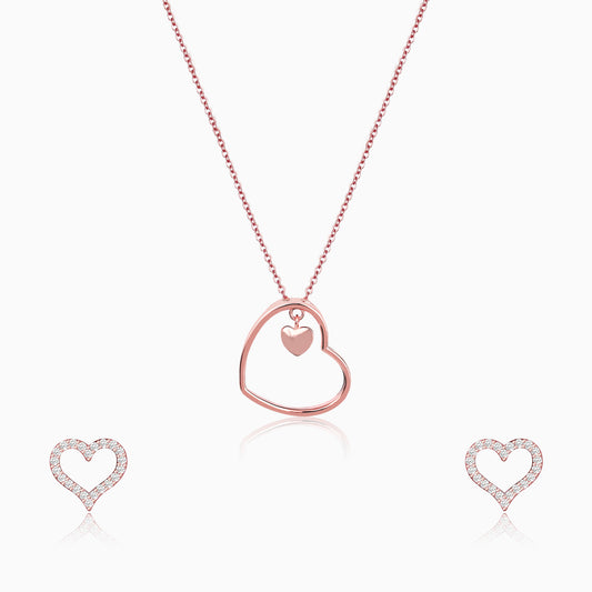 Rose Gold Heart Set