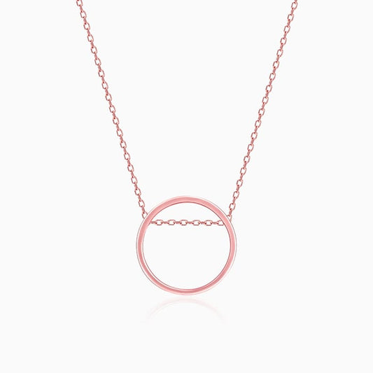Rose Gold Circle Necklace