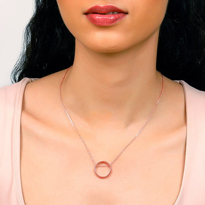 Rose Gold Circle Necklace