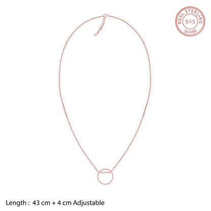 Rose Gold Circle Necklace