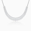 Silver Sparkling Solitaire Layered Necklace