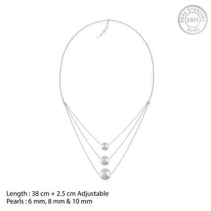 Silver Serene Pearl Set