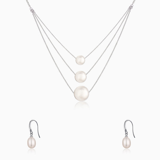 Silver Pearly Affair Set