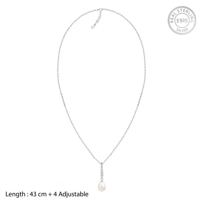 Silver Drops of Pearls Set