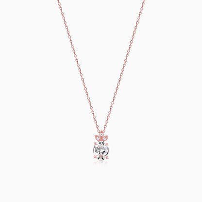 Rose Gold Glint of Happiness Pendant with Link Chain