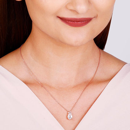 Rose Gold Glint of Happiness Pendant with Link Chain