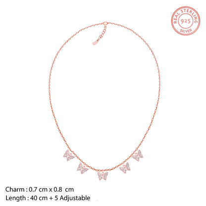 Rose Gold Wavering Wings Butterfly Set