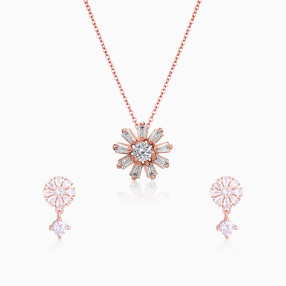 Rose Gold Prince's Pine Floral Set