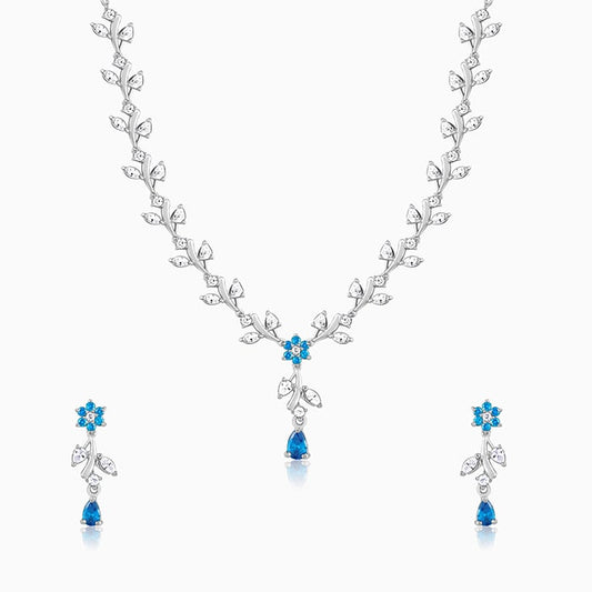 Silver Blue Daisy Set