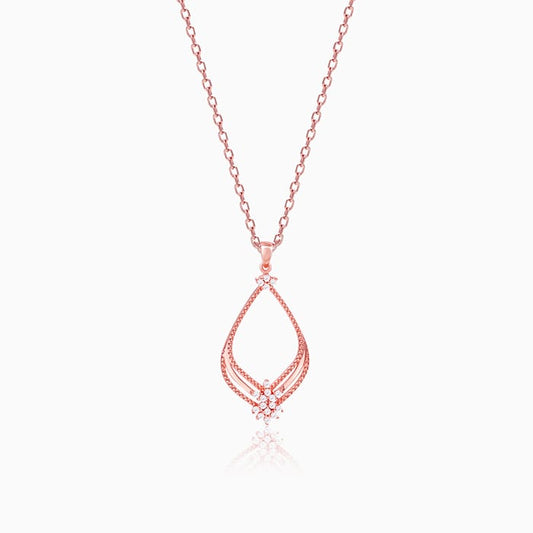 Rose Gold Princess Pendant With Link Chain