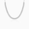 Silver Zircon Solitaire Necklace