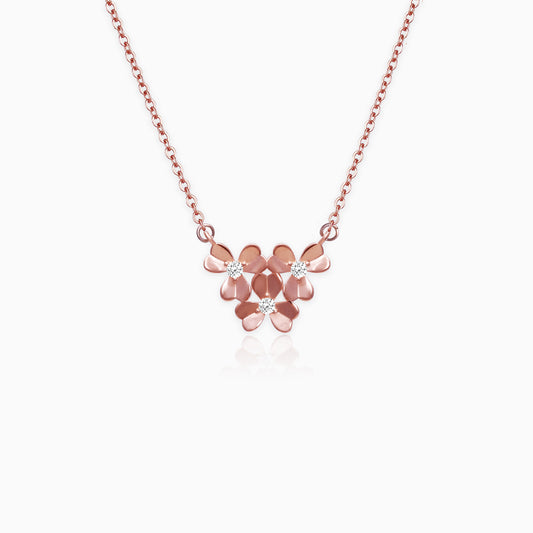 Rose Gold Blooming Flower Necklace