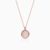 Rose Gold Pink Chalcedony Pendant