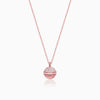 Rose Gold Studded Trinket Pendant With Link Chain