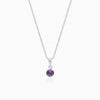 Silver Purple Sphere Pendant