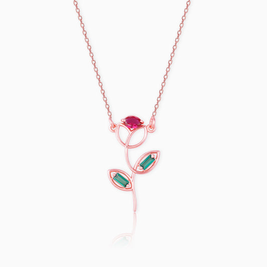 Rose Gold Classic Rose Necklace