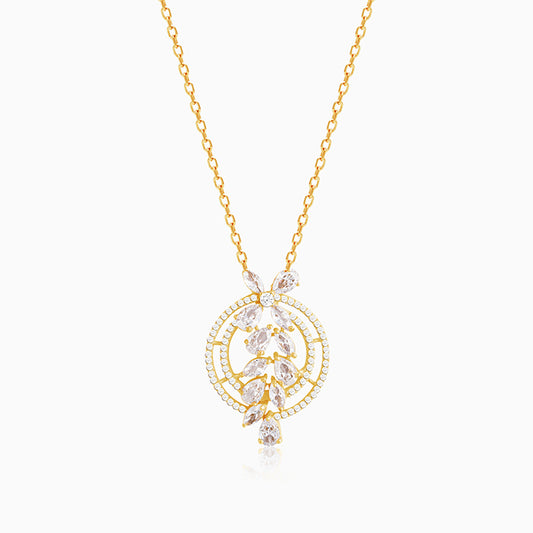 The White Periwinkle Pendant With Link Chain