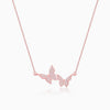 Rose Gold Wavering Wings Necklace