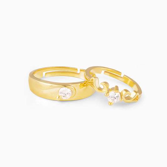 Buy Golden Romantic Couple Rings at Best Price