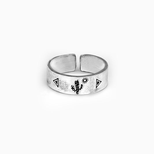 Aditya Roy Kapur Oxidised Silver Archaic Ring