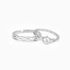 Silver Elegant Love Couples Rings