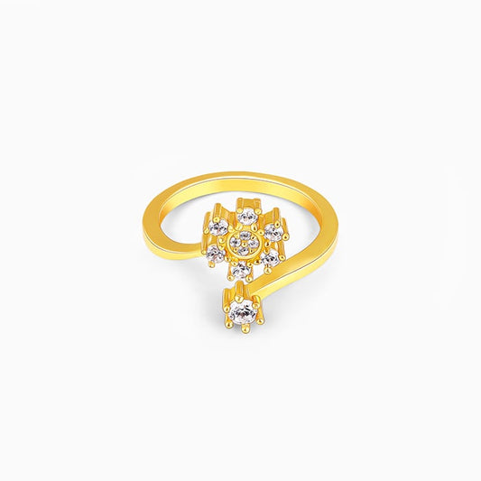 Golden Blooming Flower Ring
