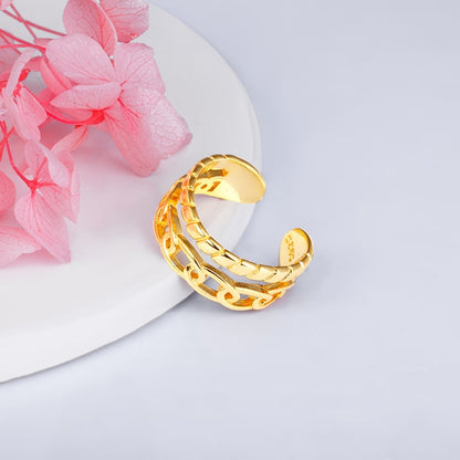 Golden Connected Together Ring