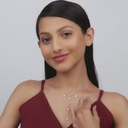 Golden Star Studded Layered Necklace