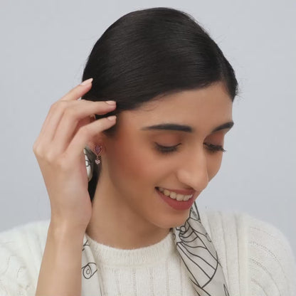 Rose Gold Blossoming Crocus Earrings