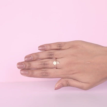 Rose Gold Floral Chic Ring