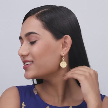 Golden Disc Earrings